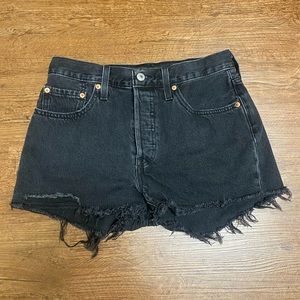 Levi’s Black 501 Denim Shorts